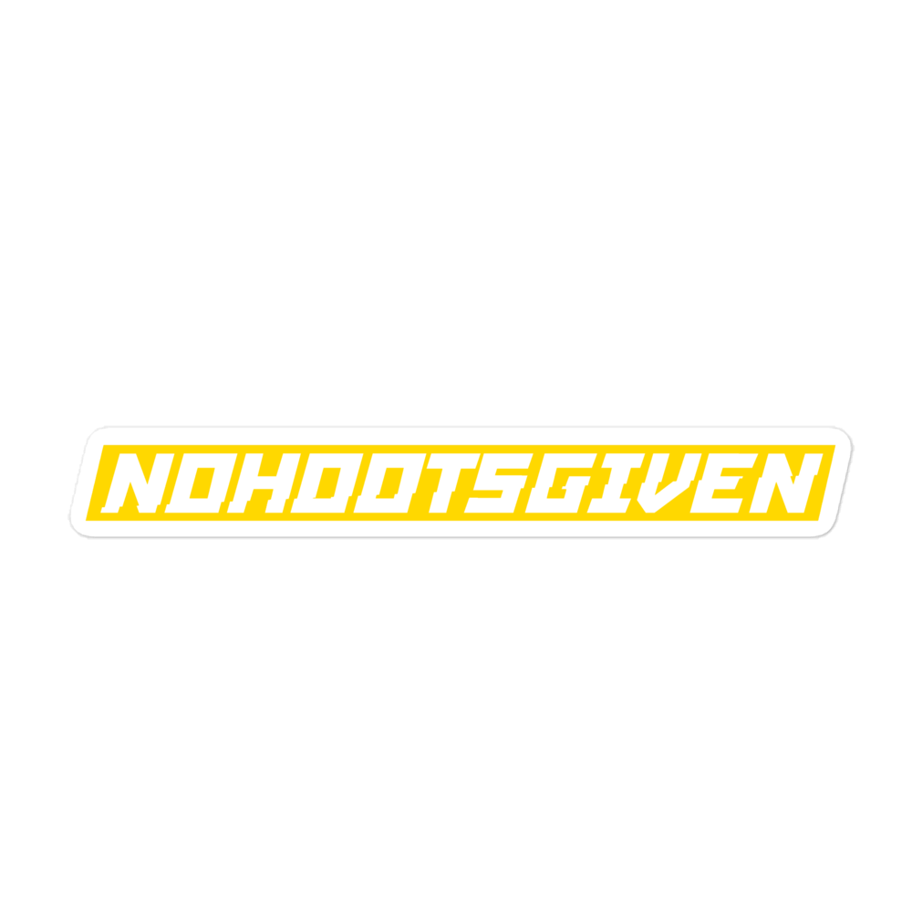 NO HOOTS GIVEN DECAL