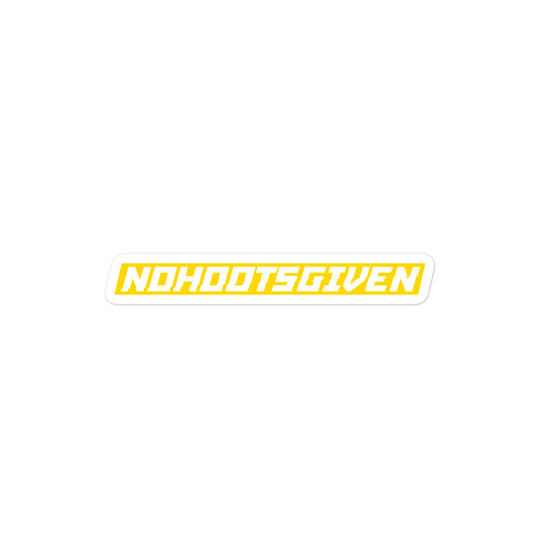 NO HOOTS GIVEN DECAL
